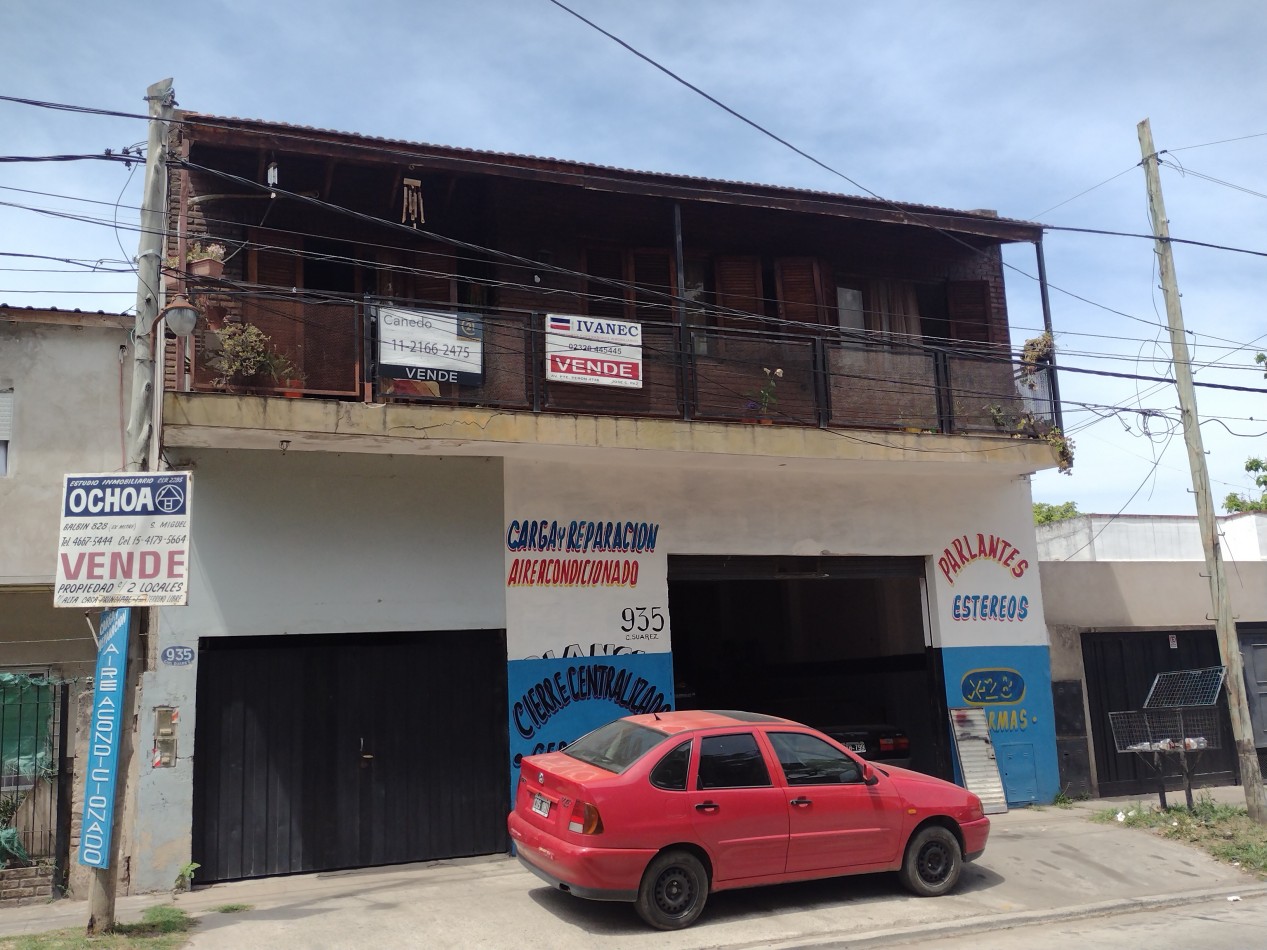 CASA EN PLANTA ALTA MAS LOCAL, PREMOLDEADA, Y GARAJE, CON AMPLIO LOTE A METROS DE MUÑOZ